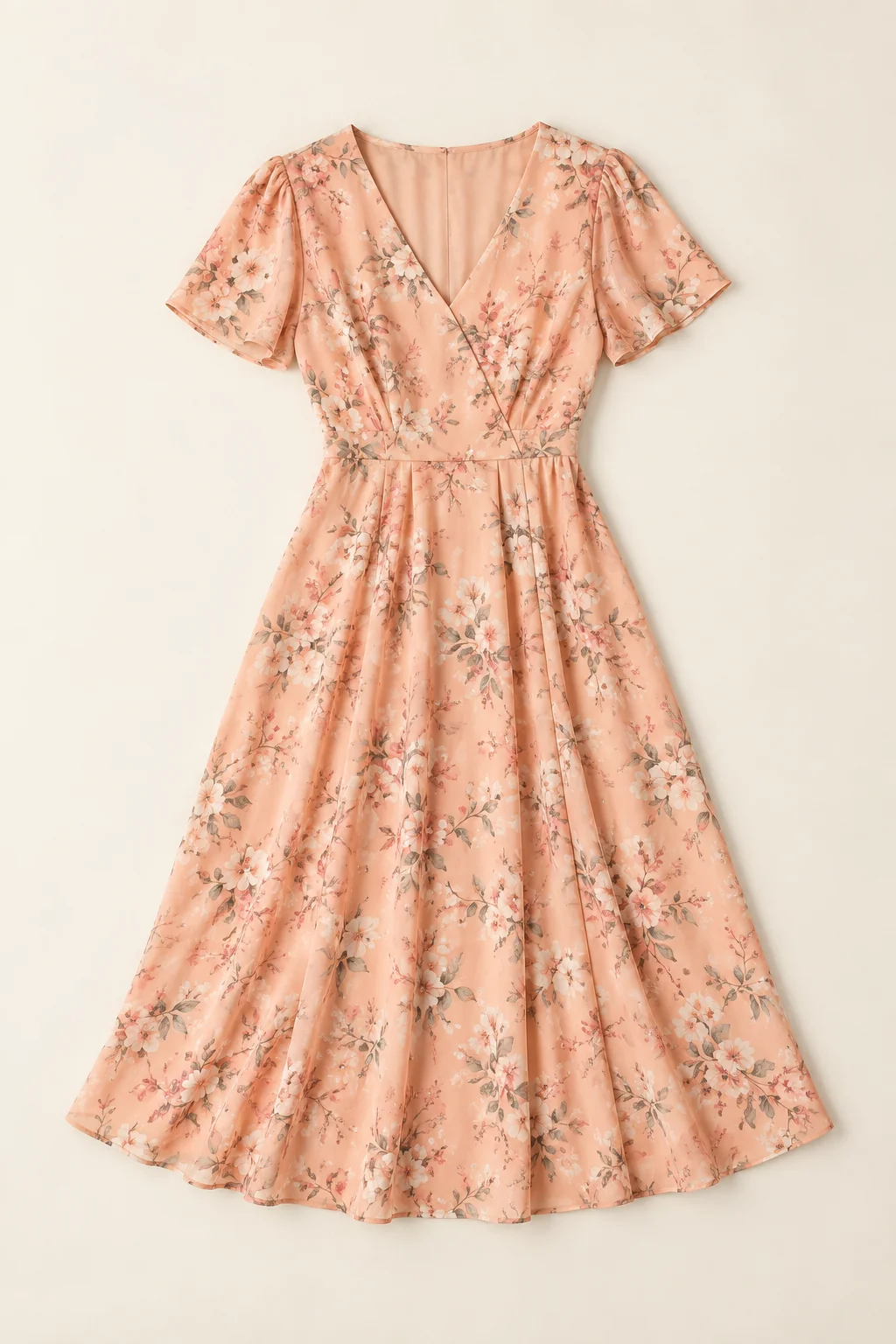 Peach floral dress from the women's collection